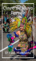 Aztec dancers at the Cinco de Mayo parade in Saint Paul, Minnesota - ExplorationVacation.net