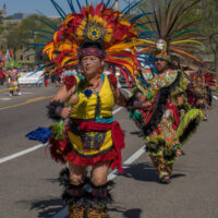 Aztec dancers Saint Paul Cinco de Mayo parade Minnesota - www.ExplorationVacation.net