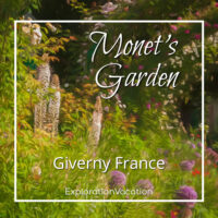 flowers with text "Monet's Garden Giverny France"