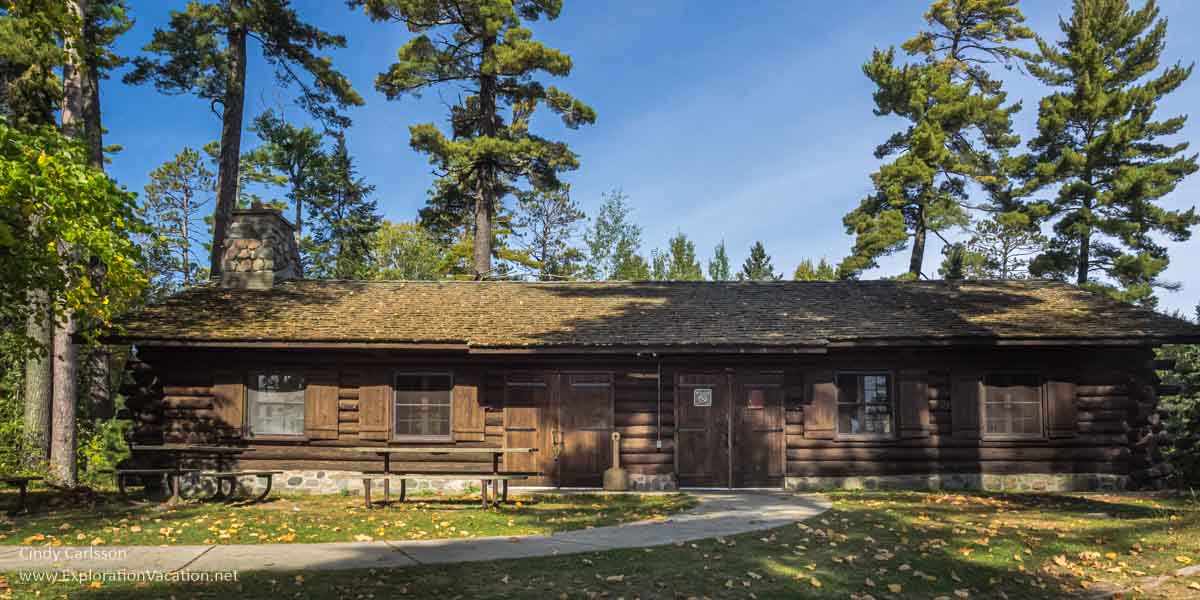 Historic picnic shelter in Scenic State Park