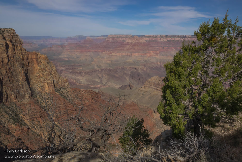 Scenic views from the Grand Canyon's south rim - www.ExplorationVacation.net