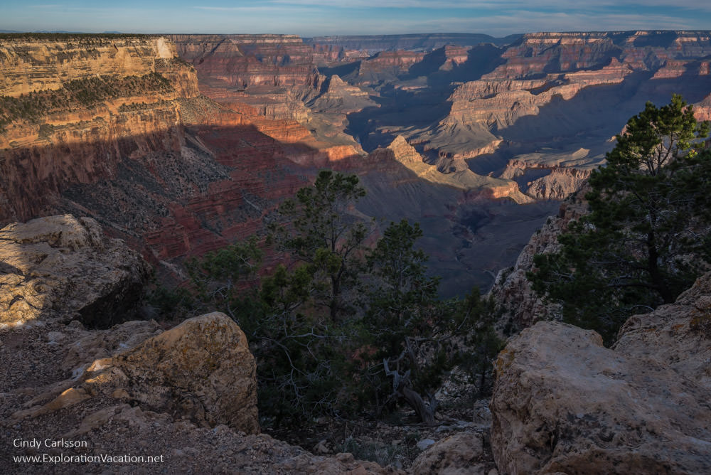 Scenic views from the Grand Canyon's south rim - The Abyss - www.ExplorationVacation.net