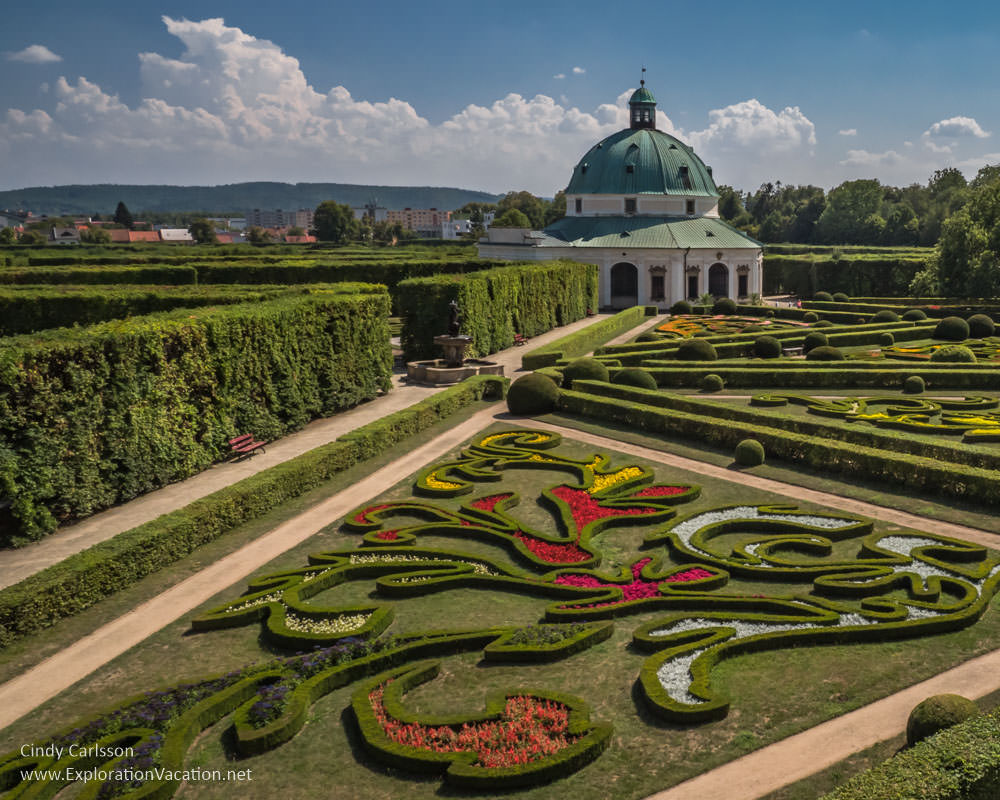 formal gardens and pavilion