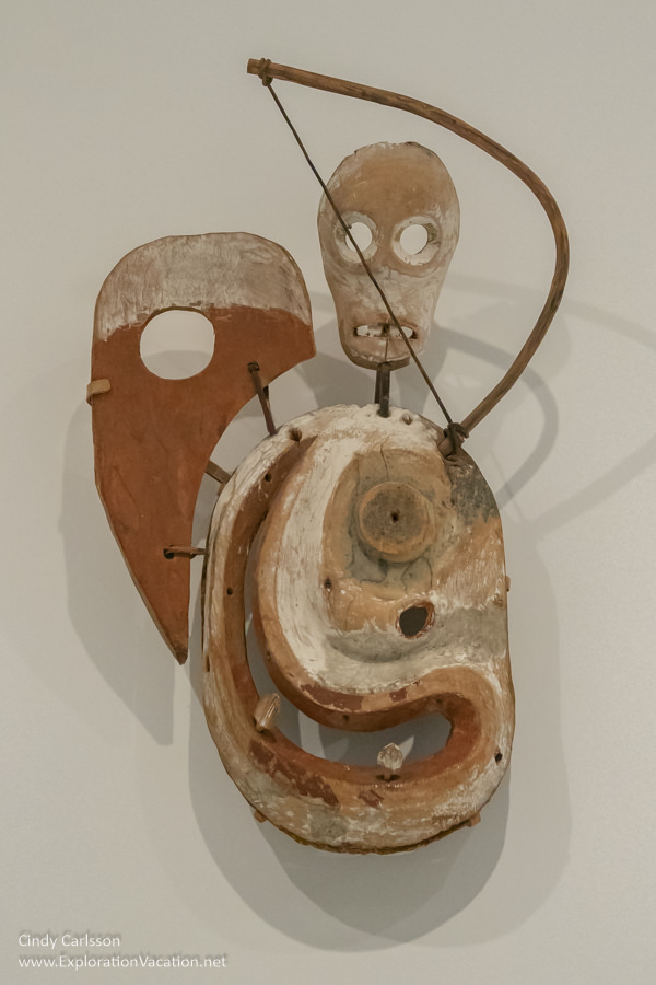 Yupik mask with a skull
