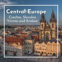 photos of buildings and "Central Europe" text