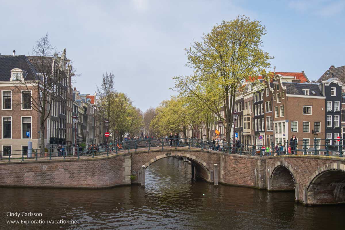 Photo of bridges over the canals in Amsterdam. (Photo &copy; Cindy Carlsson at ExplorationVacation.net) 