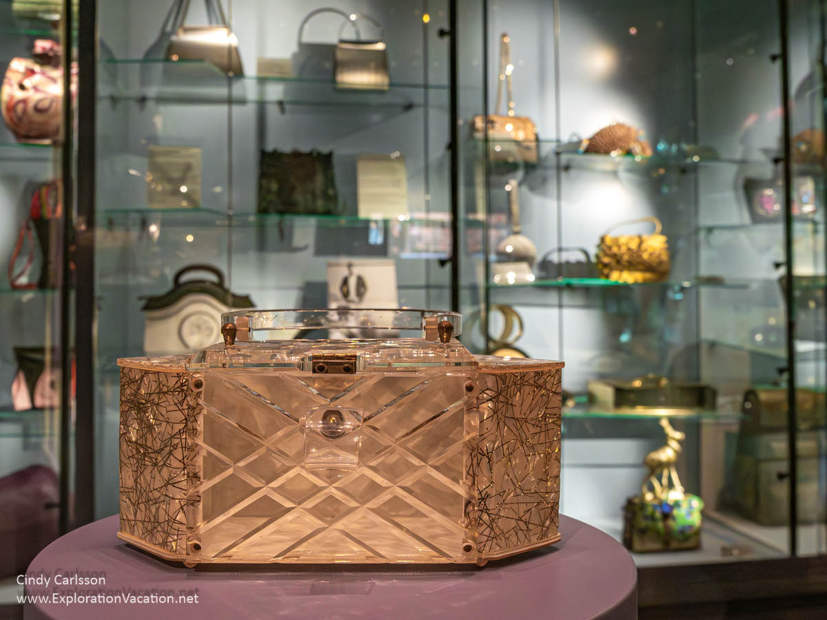 Photo of an exhibit in the Museum of Bags and Purses in Amsterdam Netherlands. (Photo &copy; Cindy Carlsson at ExplorationVacation.net)
