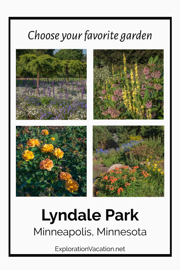 selection of flowers with text "Lyndale Park Gardens"