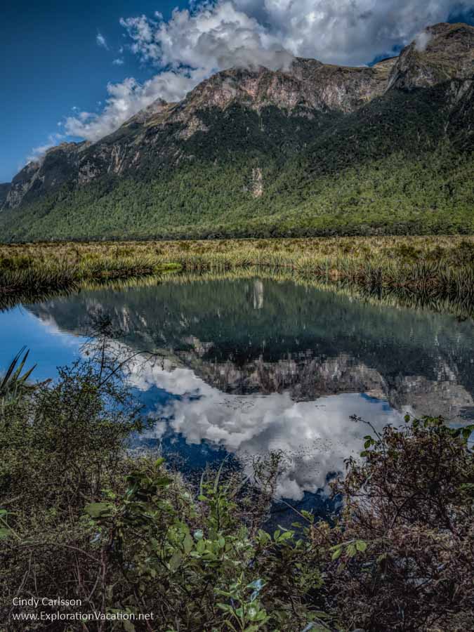 mountain reflected in a still lake