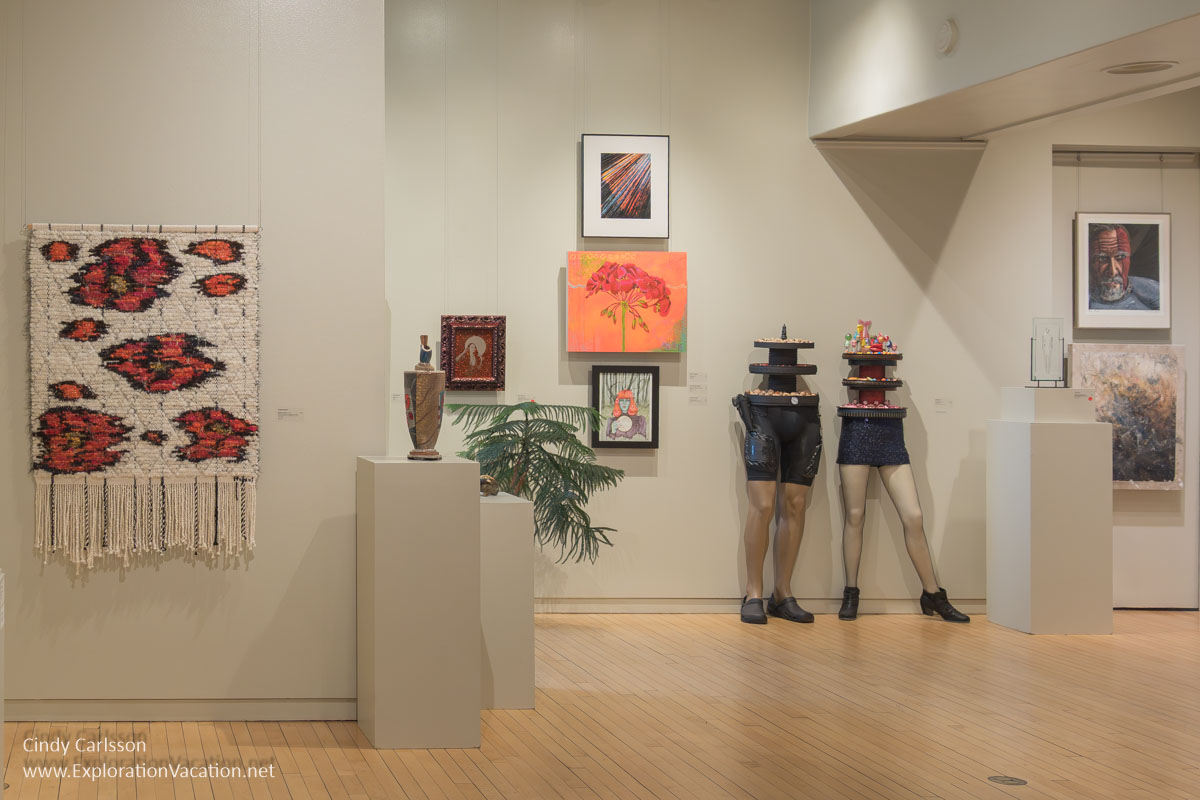 Photo of the interior of the Rouke Art Gallery and Museum in Moorhead, Minnnesota. (Photo &copy; Cindy Carlsson on ExplorationVacation.net)