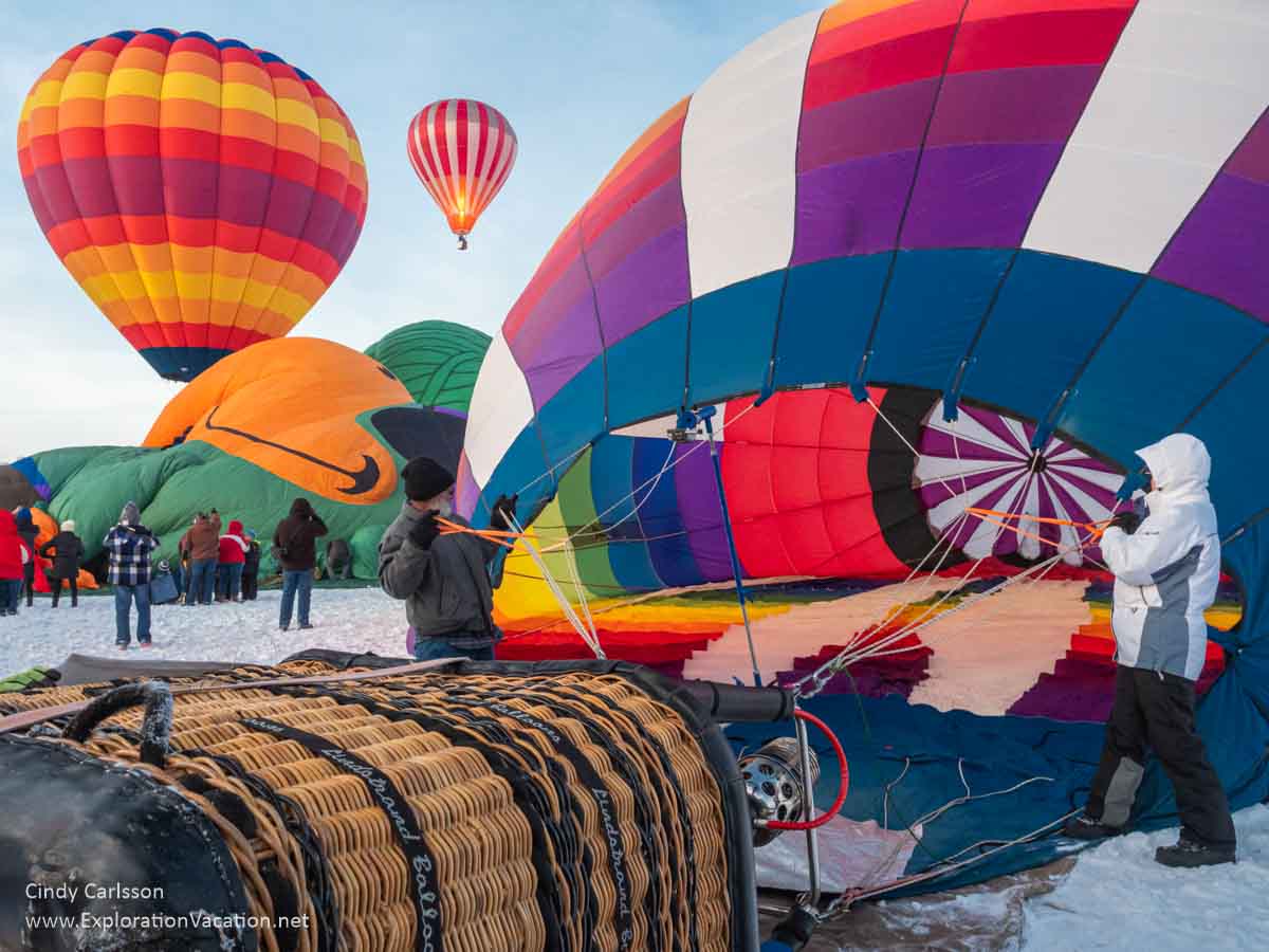 balloons on the ground and in the air