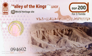ticket for Valley of the Kings