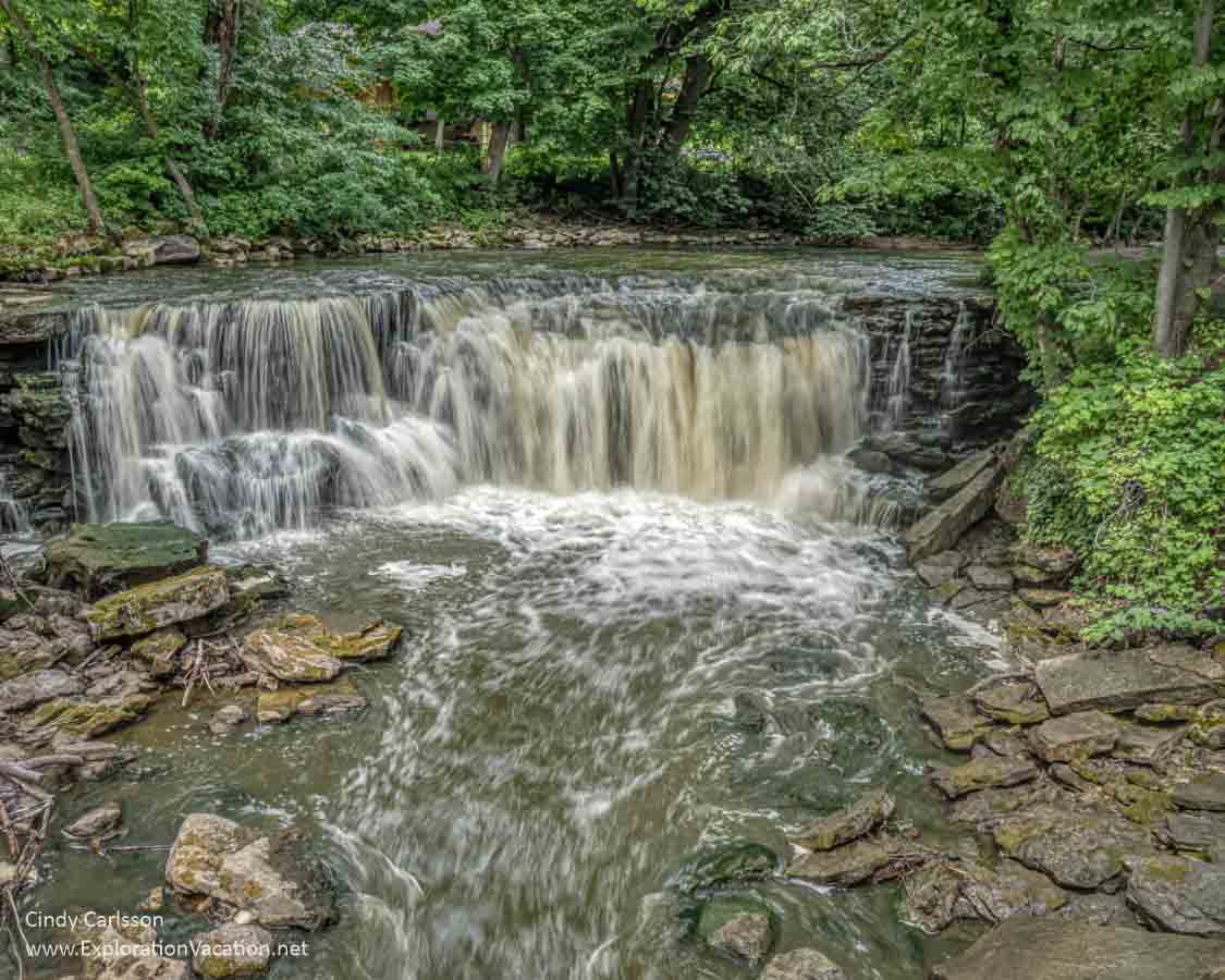 a pretty waterfall that looks bigger than it is
