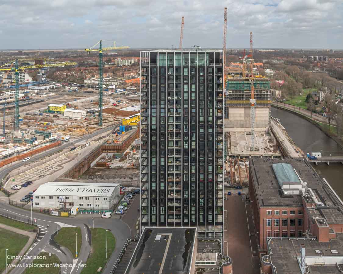 tower surrounded by construction