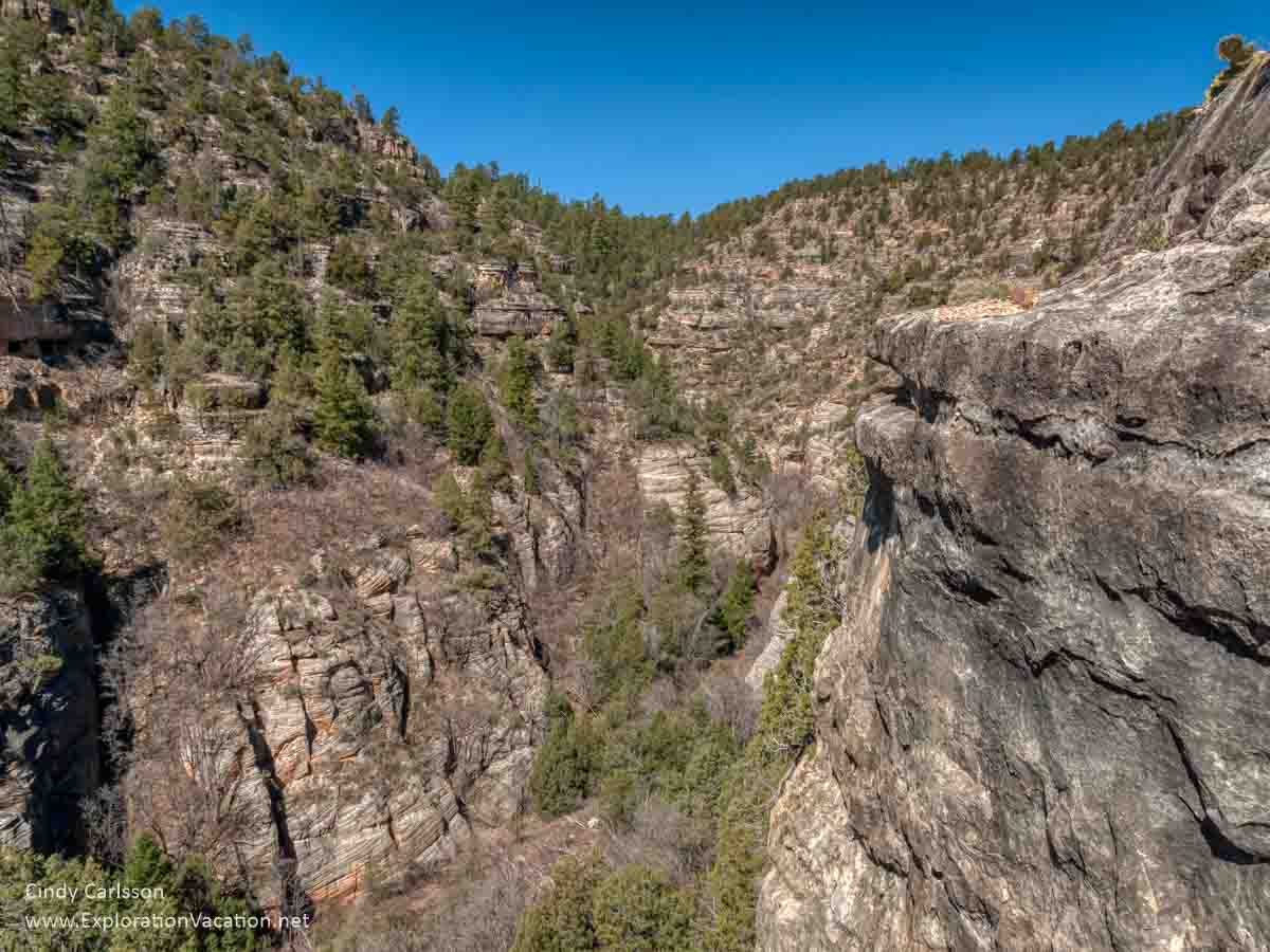 view into a canyon