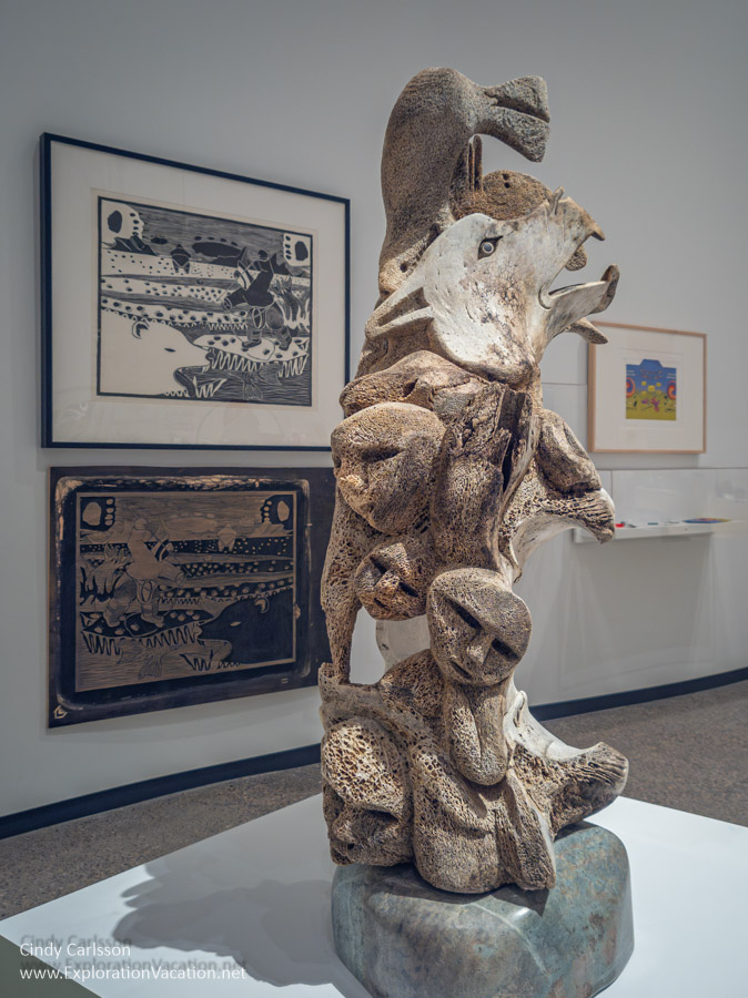 Abraham Anghik Ruben's "Kittigazuit" in "Inuit Sanaugangit: Art Across Time" at the WAG-Qaumajuq