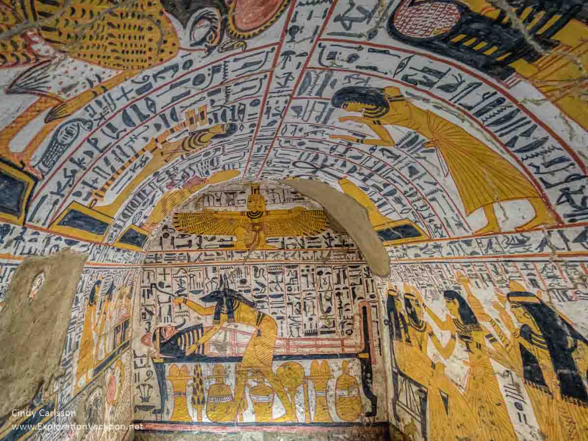 painted interior of a tomb