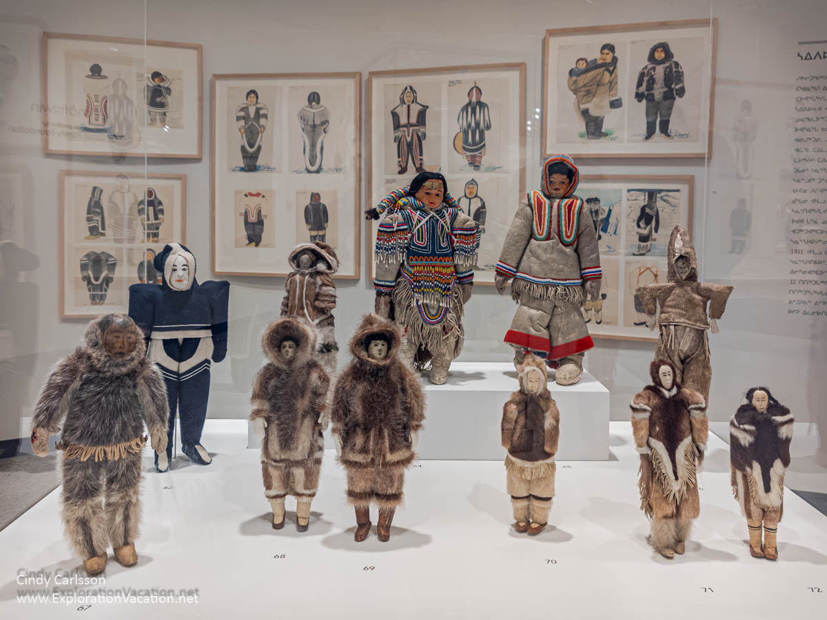Inuit dolls at WAG-Qaumajuq Inuit Sanaugangit