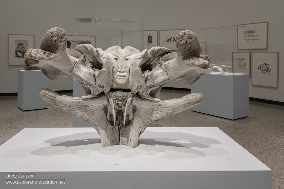 Manasie Akpaliapik's "Shaman and Helping Spirits" in the "Inuit Sanaugangit: Art Across Time"