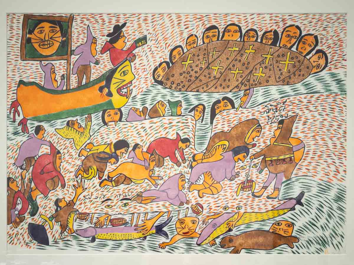 A print by Ruth Annaqtuusi Tulurialik called "Marble Island"