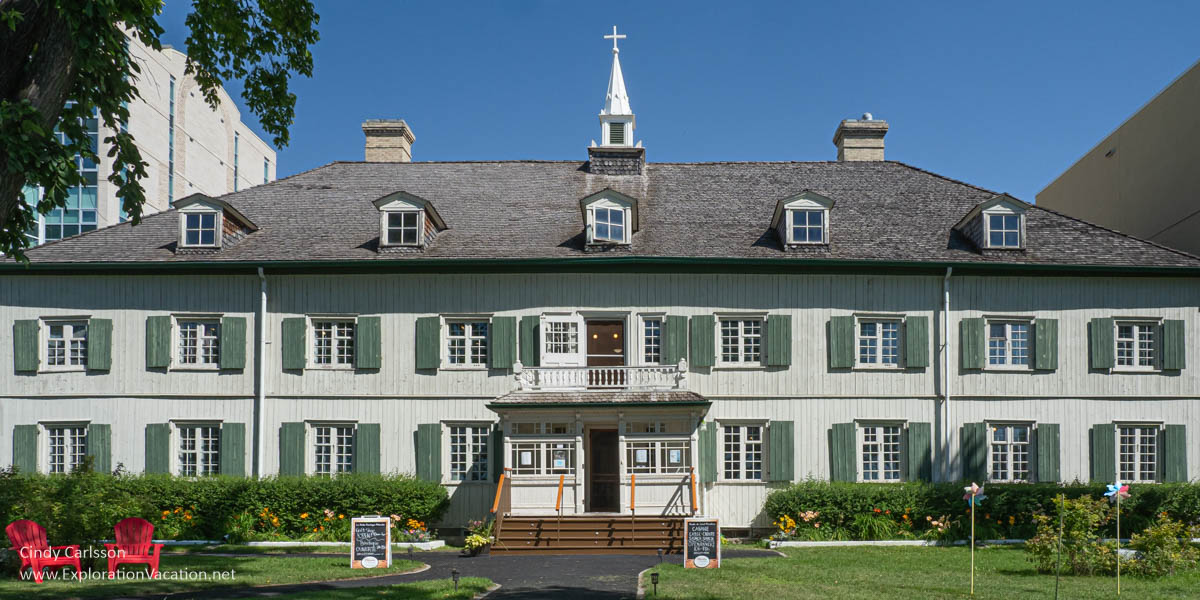 Exterior of the Saint Boniface Museum in Winnipeg, Canada.