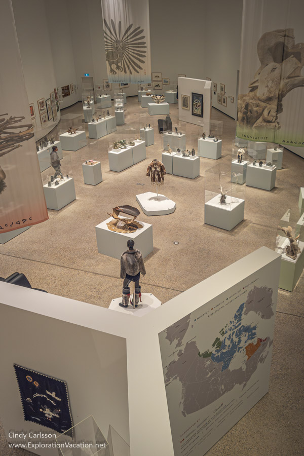 The main gallery seen from above.