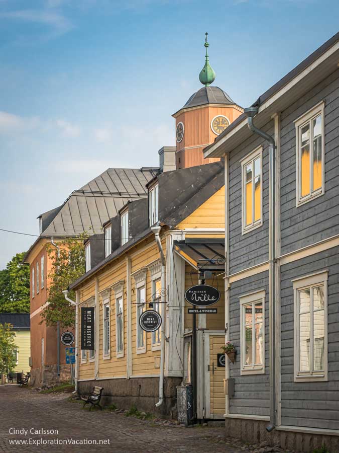 Street with historic Scandinavian buildings