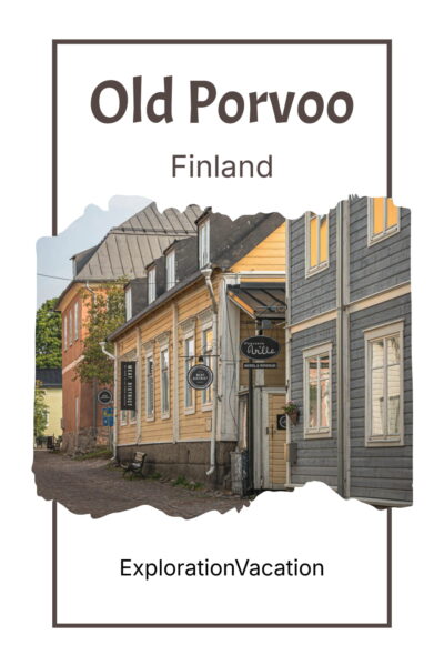 Historic buildings in Old Porvoo (Borgå), Finland.