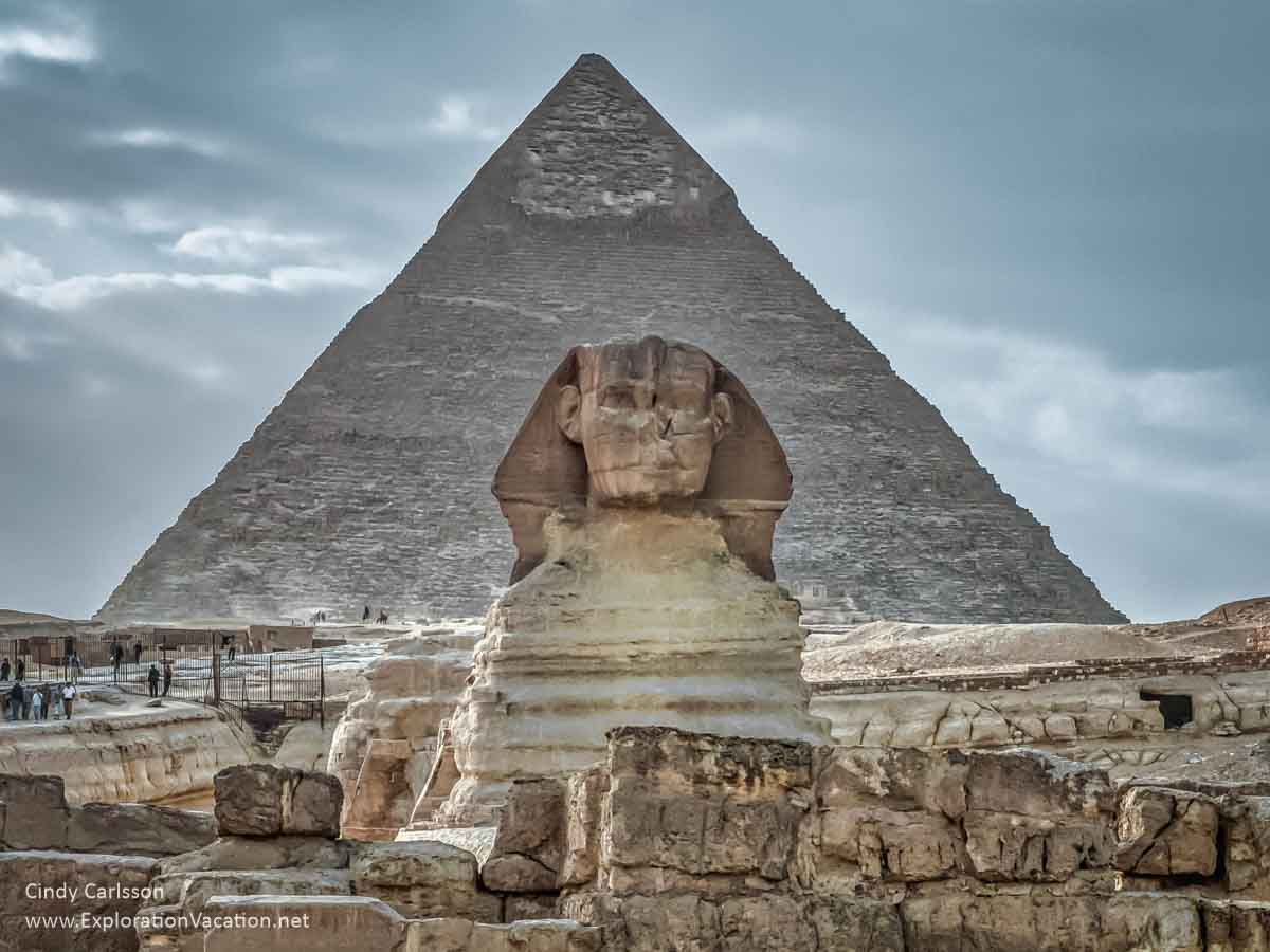 photo of Sphinx and pyramid in Egypt 