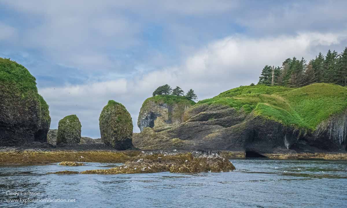 island with odd geology in Sitka Sound