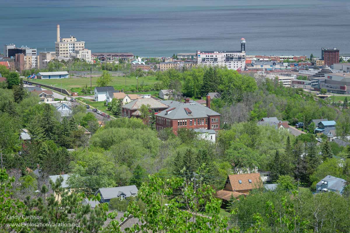 photo of Duluth Minnesota and waterfront from Enger Park © Cindy Carlsson ExplorationVacation.net