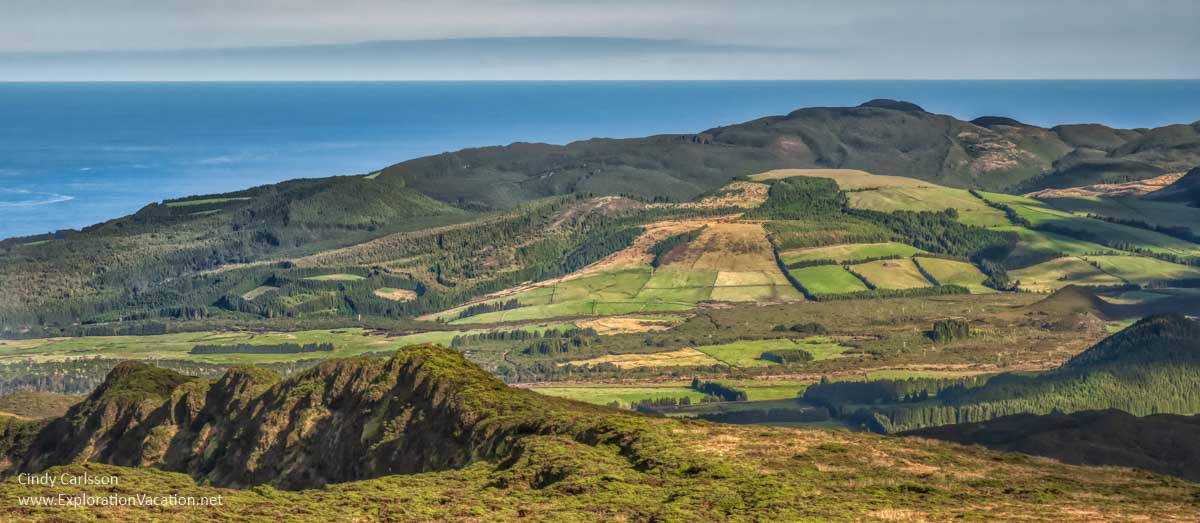 Landscape of Terceira seen from above