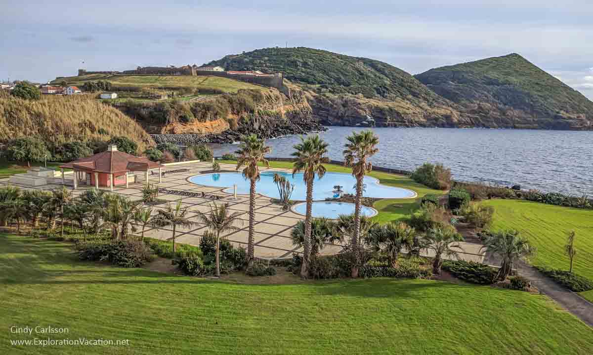 pool area along the sea in Angra do Heroismo Terceira
