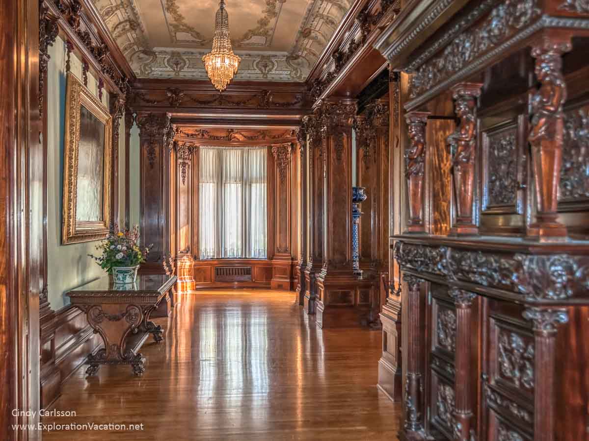 elegant hallway and entrance to the music room at the American Swedish Institute
