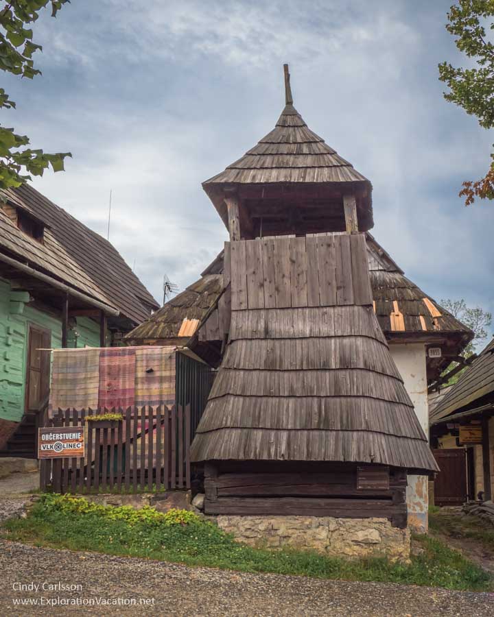 photo of a traditional wooden bell tower