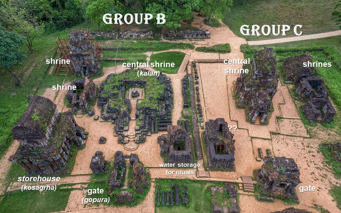 Aerial view of My Son ruins