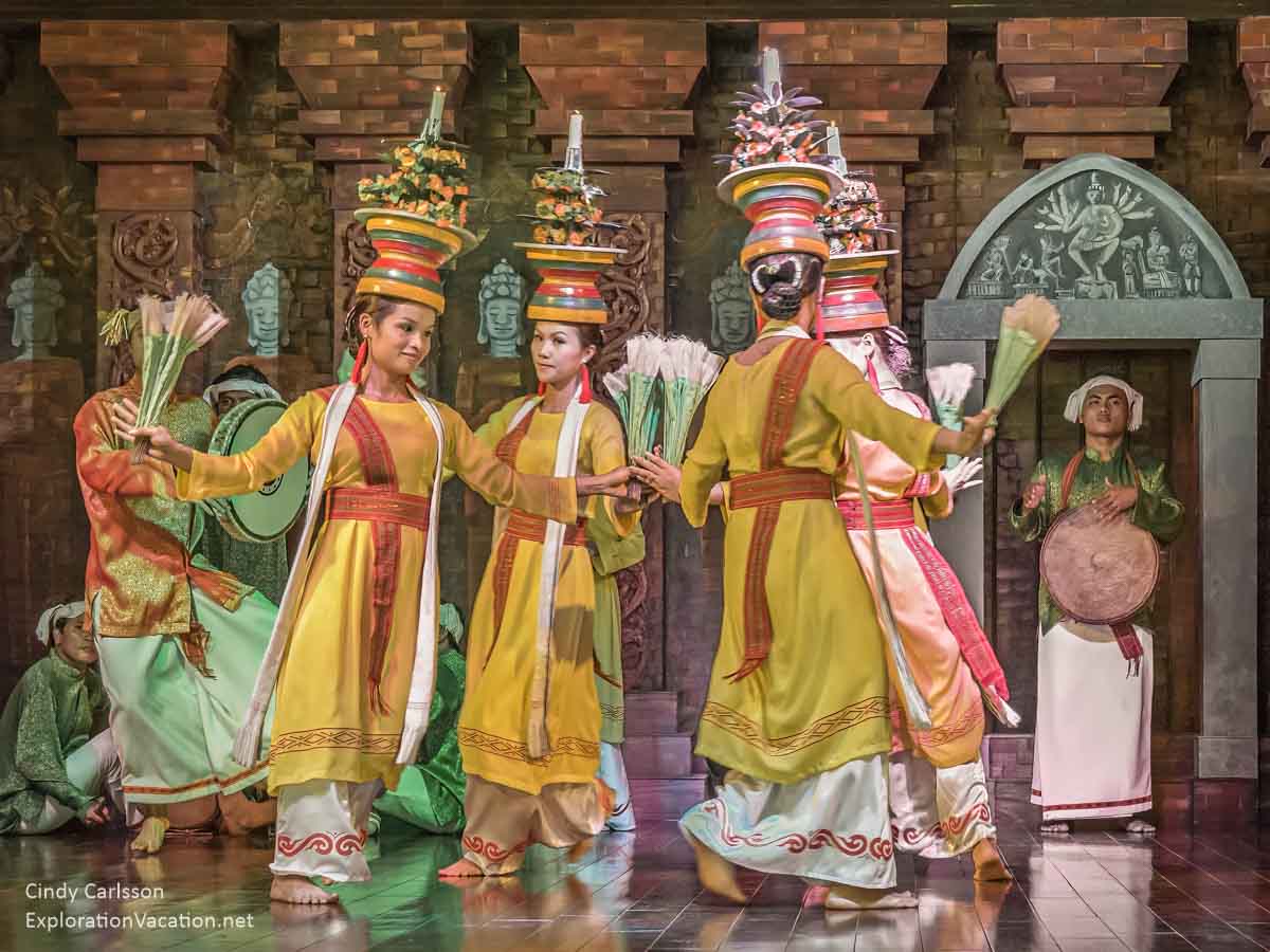 female Asian dancers in colorful costumes