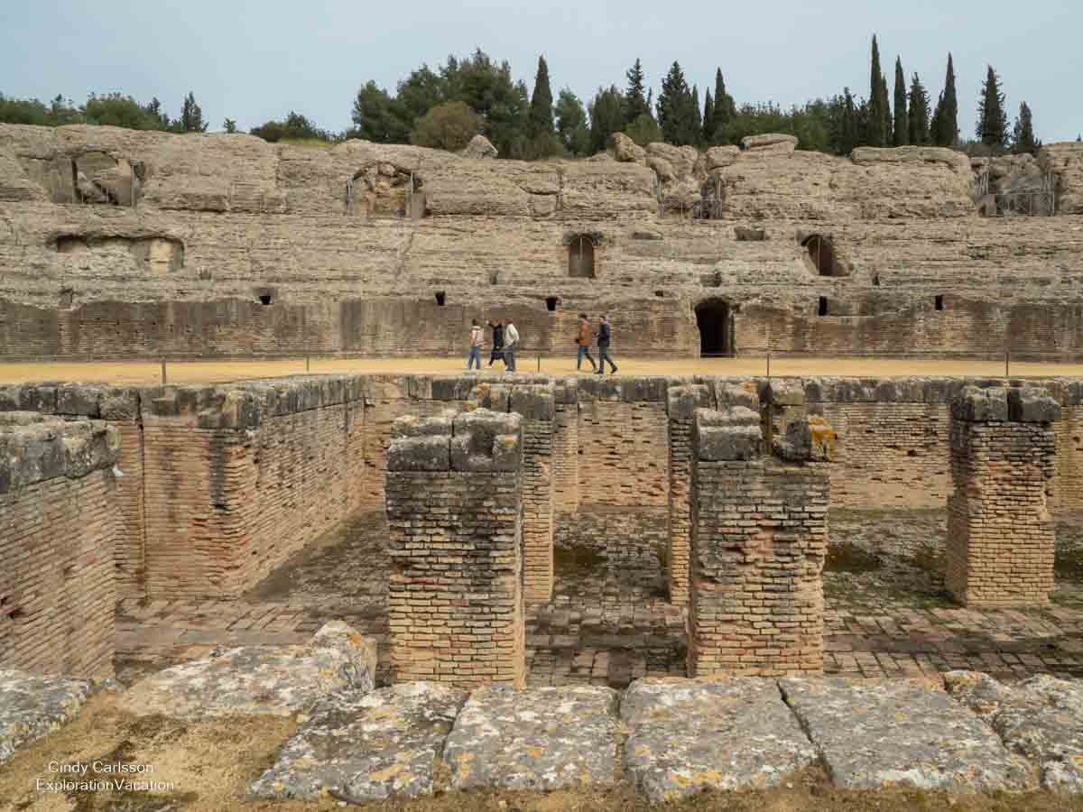 photo of amphitheater ruins near Seville Spain © Cindy Carlsson at ExplorationVacation 