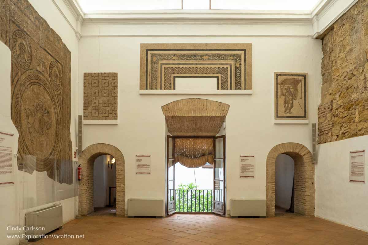 photo inside the museum in the Alcazar in Cordoba Spain