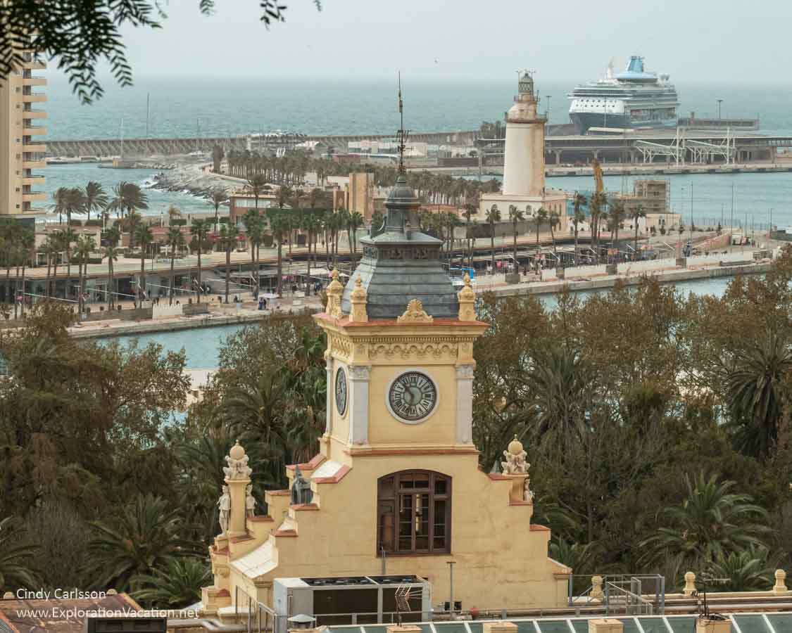 photo of harbor from Malaga Spain Alcazar