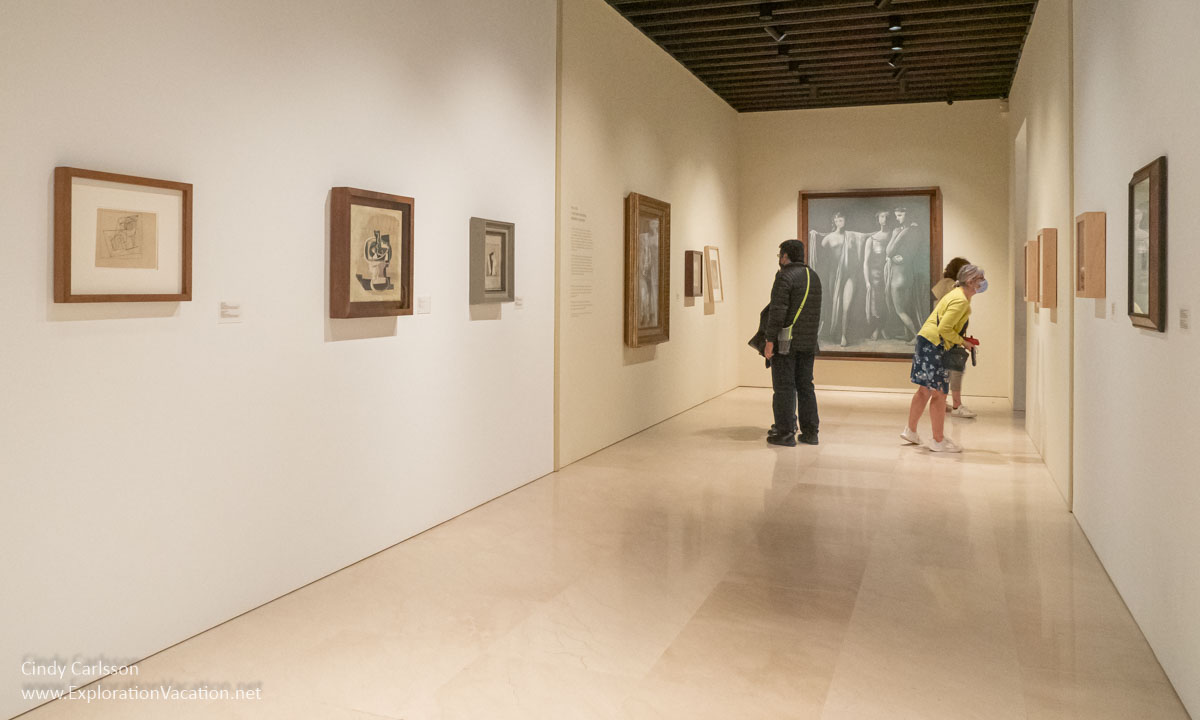 photo inside the Picasso Museum in Malaga Spain