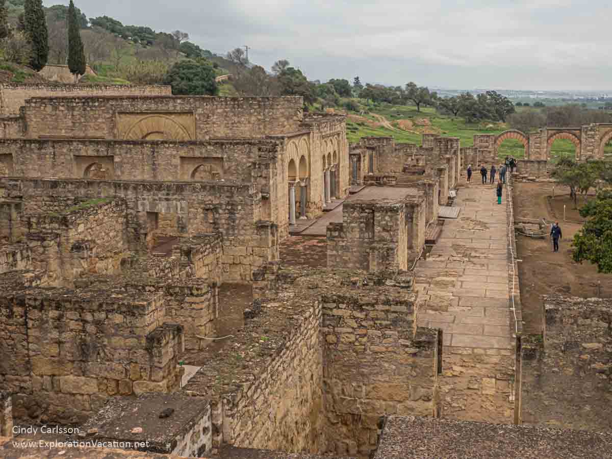 Photo of the ruins of the Caliphate city of Medina Azahara (Madinat al-Zahra), a World Heritage Site near Cordoba. Spain. (Photo © Cindy Carlsson - ExplorationVacation.net)