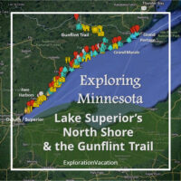 map with link to post Exploring Minnesota: Lake Superior's North Shore & the Gunflint Trail 