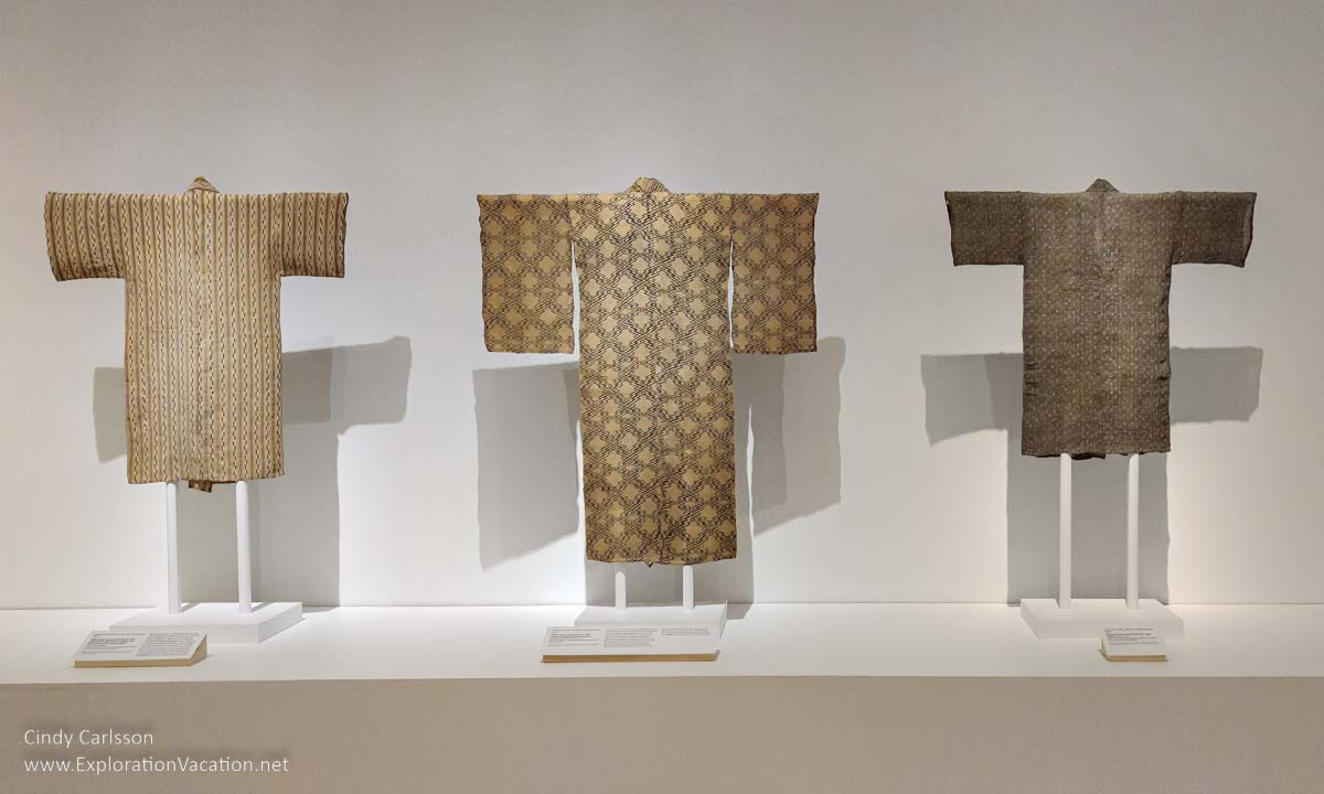 Photo of textiles from Okinawa (Ryūkyū) on display in Dressed by Nature: Textiles of Japan at the Minneapolis Institute of Arts (Mia) in Minnesota © Cindy Carlsson - ExplorationVacation.net