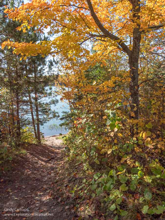 photo of access to Kremer Lake along Minnesota Highway 38, the Edge of the Woods Scenic Byway © Cindy Carlsson