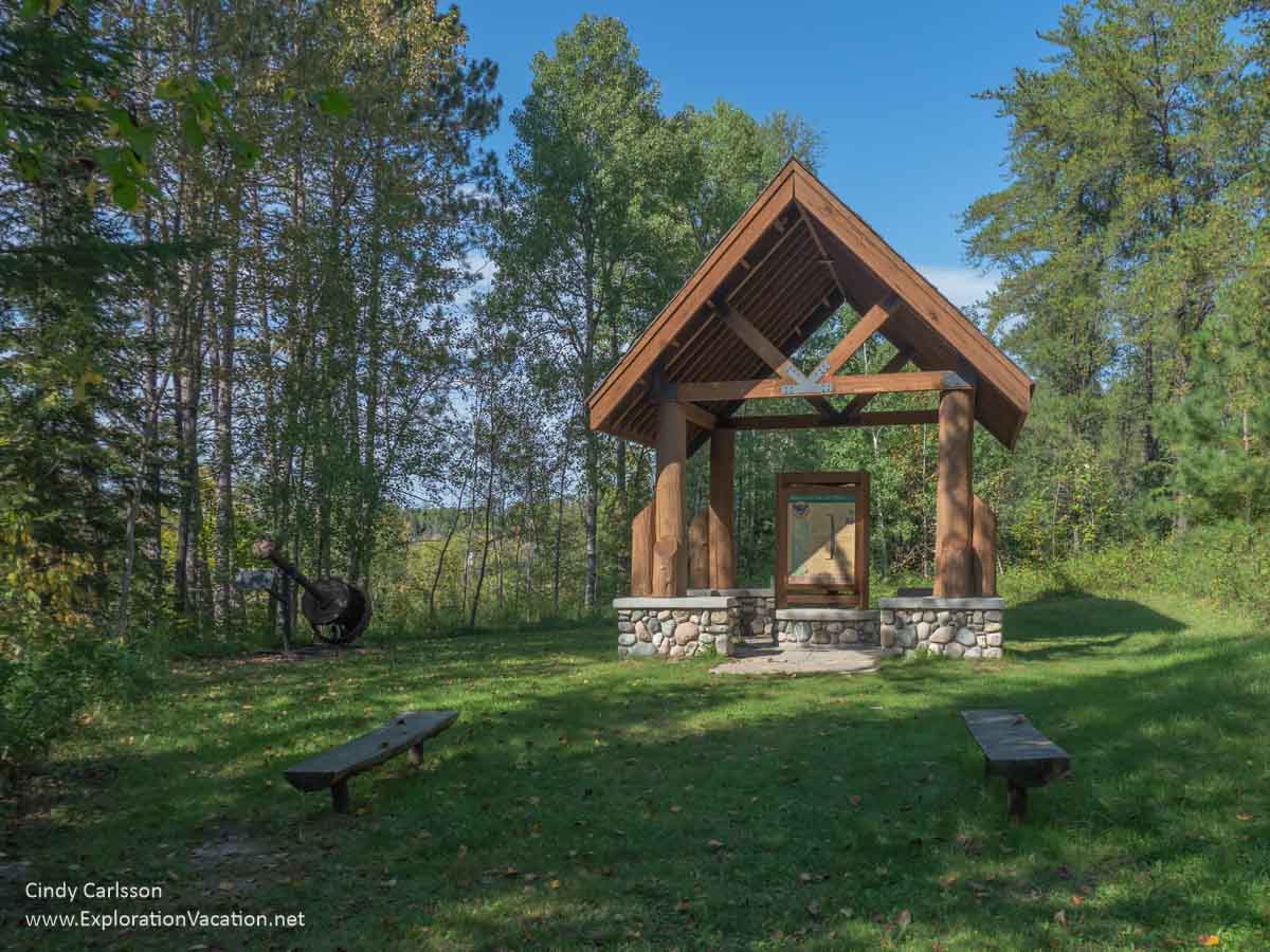 photo of the Lind Greenway Mine info kiosk along the Edge of the Wilderness Scenic Byway just outside Grand Rapids Minnesota © Cindy Carlsson at ExplorationVacation.net