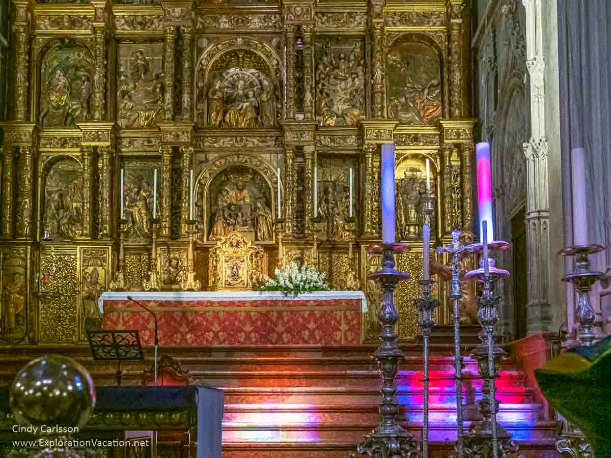 photo of interior of the the Iglesia Prioral de Santa María de la Asunción (Priory Church of Saint Mary of the Assumption) in Carmona Spain © Cindy Carlsson at ExplorationVacation.net