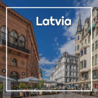 link to posts on Latvia with photo of Riga © Cindy Carlsson at ExplorationVacation.net