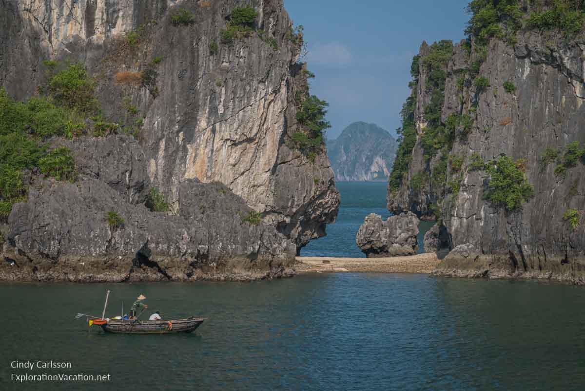 photo of traditional fishermen in the Ha Long Bay UNESCO World Heritage site in Vietnam &copy; Cindy Carlsson at ExplorationVacation.net 