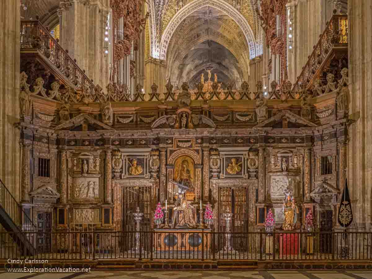 photo of the 17th century retrochoir in Seville Cathedral &copy; Cindy Carlsson at ExplorationVacation.net